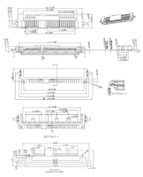 Conector SATA 7P+15P de Montaje Medio, Tipo SMT, Conector Macho SATA de 22 Pines, Altura = 0.9 mm