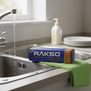 Laine d'acier Rakso taille 1, 200 g, qualité moyenne, pour le nettoyage et le polissage - Product Image 3