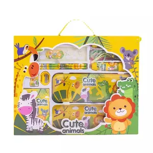 Hot selling Creative stationery student stationery set gift box primary school student supplies 10 piece school stationery