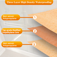 Membrane imperméable moderne en polyuréthane pour sous-couche de douche, bassin, piscine, salle de bain, sauna et hammam - Gris