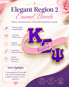 Spilla da Bavero di Alta Qualità con Logo Smaltato Rigido del Simbolo della Sorority Kappa Epsilon Psi, Design Greco KEP, Tonalità Viola e Rosa - Product Image 6