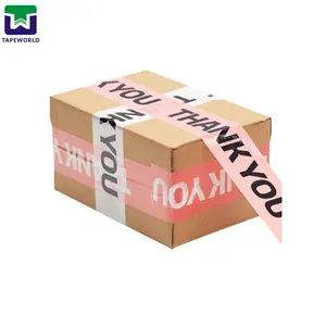 Изготовленный на заказ логотип картонная коробка ручная лента индивидуальное уплотнение спасибо упаковочная лента рулон