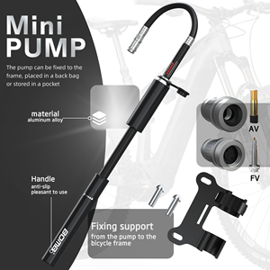 ปั๊มลมจักรยานขนาดเล็ก ปั๊มจักรยานพกพา ปั๊มลมมือถือ ขายส่ง OEM - Product Image 5
