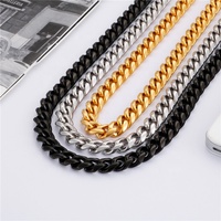 Usine En Gros Plaqué Or et Argent En Acier Inoxydable Collier Chaîne Épaisse Durable pour Hommes Femmes Mode Bijoux Bracelets