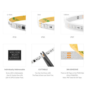 BTF LIGHTING Großhandel Smart Silicone Running DC12V <span class=keywords><strong>WS2811</strong></span> Farbe Digital <span class=keywords><strong>Pixel</strong></span> Led Strip Light Adressierbar - Product Image 3