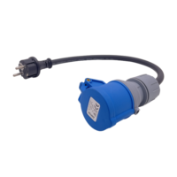 Adaptateur de prise industrielle Schuko en cuivre ZNPON 16A vers coupleur CEE IP44 250V 3 broches, câble en caoutchouc H07RN-F 1,5/2,5m TX02F-1