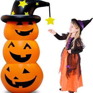 Halloween Pumpkin Tumbler 140Cm Inflatable Outdoor Yard Decoration With Witch Hat For Party Decor - Product Image 4