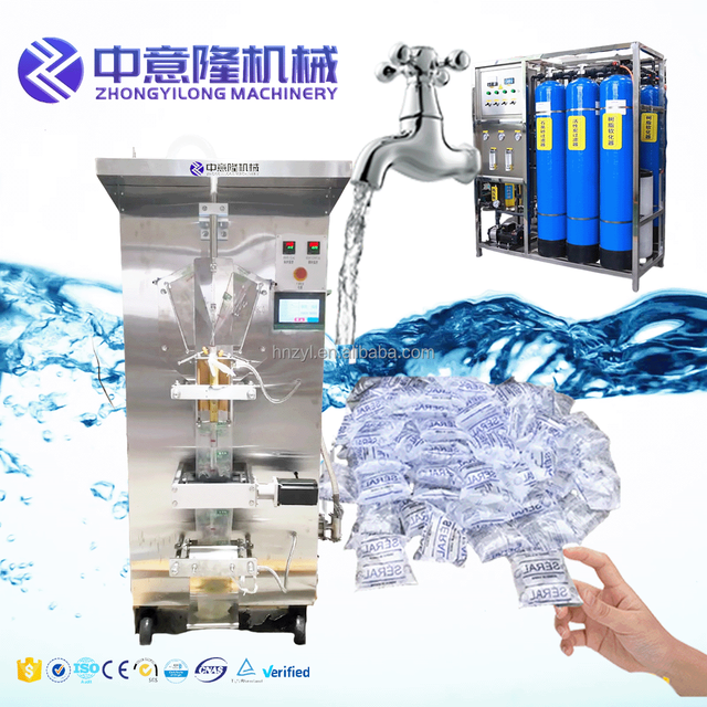 High Efficiency 500ml 1000ml Plastic Drinking Water Sachet Pure Water Filling Bag Water Making Packaging Machines Equipment
