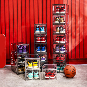 Calidad Precio razonable Acrílico Plástico Transparente Sneaker Drop Front Cajón Tipo Reemplazo Cajas <span class=keywords><strong>de</strong></span> zapatos <span class=keywords><strong>Almacenamiento</strong></span> - Product Image 3
