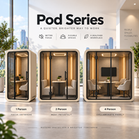 Cabine de bureau acoustique modulaire moderne insonorisée pour projets d'espaces de travail flexibles