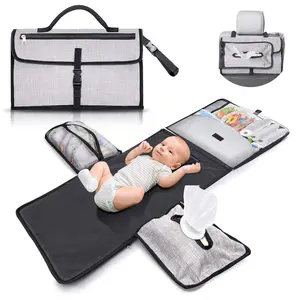Venta al por mayor bebé cama portátil bolsa de pañales-Bolso y la cama portátil cama de bebé bolsa plegable bolsa de pañales