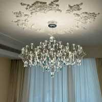 Lustre LED en cristal de style moderne, hauteur réglable, pour mariage, salon, salle à manger, villa, luminaire suspendu Firefly