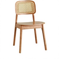 Chaise en bois massif décontractée, style moderne minimaliste nordique, pour la maison, les petits appartements et les gîtes, direct usine