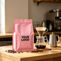 Sachet Doypack refermable en aluminium mat pour grains de café