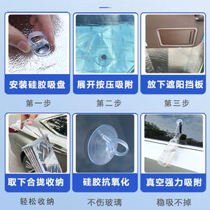 Film pare-soleil pour voiture Yiju, en aluminium, pour pare-brise et toit ouvrant, motif géométrique, isolation thermique, protection UV, ajustement universel - Product Image 2