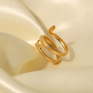 18K Waterproof Gold Plated Snake <strong>Finger</strong> <strong>Rings</strong> for Women Wholesale New Jewelry Style Stainless Steel <strong>TOP</strong> Selling Punk Animal <strong>Ring</strong> - Product Image 6