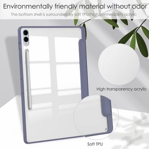 Coque arrière transparente en PC mince et protectrice pour <span class=keywords><strong>tablette</strong></span> <span class=keywords><strong>Samsung</strong></span> Galaxy Tab S9 Plus S10 Plus S9 FE Plus - Product Image 4