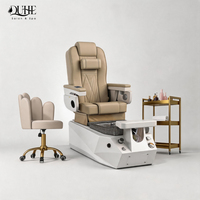 Fauteuil de pédicure professionnel pour spa avec massage des pieds, machine à vapeur électrique et fonction de massage