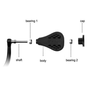 ด้ามจับรอกตกปลา TPE ขนาด 35 มม. สำหรับรอกสปินนิ่ง Shimano <span class=keywords><strong>Vanford</strong></span> สีดำ พร้อมประแจ - Product Image 3