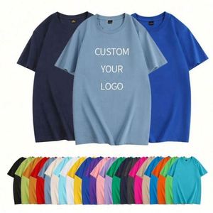 Custom Logo 200GSM Men's High Quality Plain Oversized Tshirt Printing Embroidery Custom Blank 100% Cotton Men T <b>Shirt</b> - Product Image 1