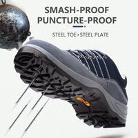 JIANKUN JK-8167 Zapatillas Deportivas Unisex Antiestáticas de Gamuza de Corte Bajo Blancas, Botas de Seguridad Industrial con Puntera Antipinchazos para Uso en Fábrica