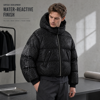 Veste courte de style safari imperméable personnalisée Benta Shangpin pour hommes, coupe-vent, imprimé léopard caché, capuche rembourrée