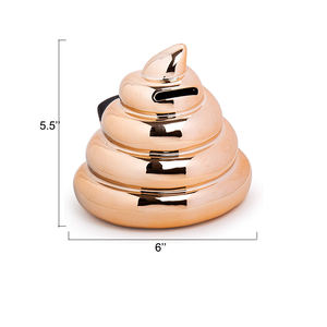 Hucha de cerámica con diseño de caca de oro - Product Image 4