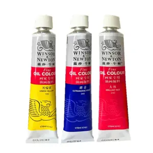 Windsor Newton 170ml 오일 페인트 단일 알루미늄 튜브 초보자 화가 특수 오일 페인트 아트 페인팅 도구