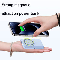 Banco de energía inalámbrico magnético de carga rápida portátil 10000mAh PD 20W con logotipo OEM 10000mAh para teléfono móvil inalámbrico 15W