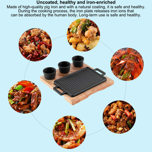 Padella in Ghisa Ecologica Bestseller, <span class=keywords><strong>Teglia</strong></span> Rettangolare per Cottura Senza Olio, Griglia per Cucinare - Product Image 4