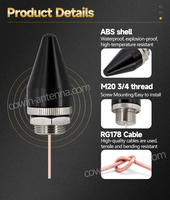 Armoire extérieure antidéflagrante, antenne omnidirectionnelle 5G étanche à gain élevé, station de charge, polarisation verticale 6dBi 50W