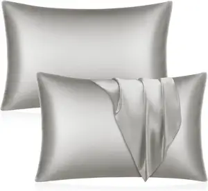 Funda de almohada de seda auténtica supersuave de lujo color blanco personalizado 100% funda de almohada de morera de seda auténtica