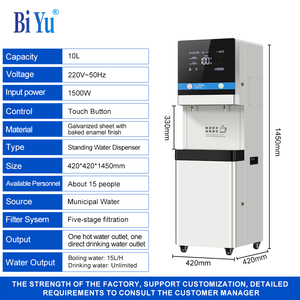 Conveniently PlacedGalvanized Alloy Commercial Upright <strong>Hot</strong> and Cold <strong>Water</strong> <strong>Dispenser</strong> with Smart Display for Home and Office Use - Product Image 6
