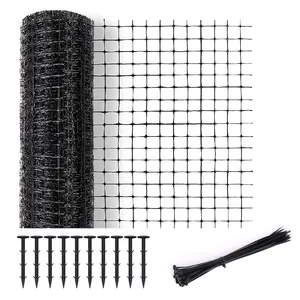 100% Virgin PP Protection Extruded Mesh10-60GSM Black Strong PP Plastic Stretch Anti Mole Netting Chicken Farm Fence Deer Nets