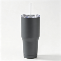 Gobelet isotherme de 40 oz avec couvercle à paille pour voiture, bureau, boissons froides