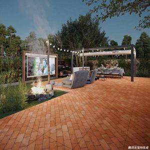 Nanyang hiện đại cổ điển đất sét gạch đỏ gạch rắn chống trượt chống đóng băng gạch mộc mạc cho Homestay biệt thự sân sử dụng ngoài trời - Product Image 3