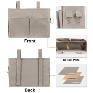 Organisateur suspendu beige à multiples poches, universel pour fauteuil ou fauteuil roulant, pour la maison et l'extérieur - Product Image 3