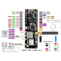 Carte de développement Meshtastic T-Beam V1.2 ESP32 LoRa 433MHz 868MHz 915MHz 923MHz WiFi BLE GPS avec écran OLED AXP2101