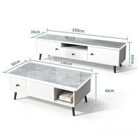 Table basse relevable de luxe, table à manger convertible multifonctionnelle, table pliable 2-en-1 pour salon