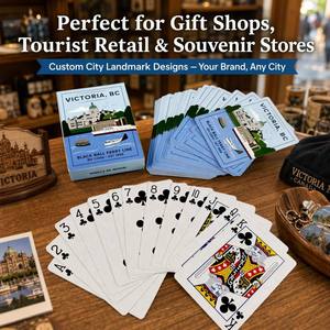 Cartes à Jouer et Cartes de <span class=keywords><strong>Tarot</strong></span> Souvenirs Personnalisés OEM ODM - Cartes de Voyage Portables sur le Thème des Sites Touristiques Urbains avec Logo Personnalisé et Coffret Cadeau - Product Image 4
