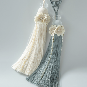 2025 nouvelles innovations <span class=keywords><strong>Fontainebleau</strong></span> tête unique grosse pointe boule suspendue gland <span class=keywords><strong>chinois</strong></span> avec fleur tissée - Product Image 4