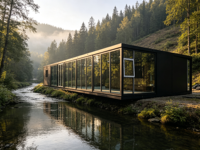 Maison conteneur modulaire pliable personnalisable pour usine de conteneurs, maison de camping mobile préfabriquée en acier portable pour mini-maison ou bureau