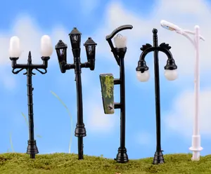 Miniaturen Voor Ambachten Fairy Tuinen Huis Tuin Gebouw Model Treet Lamp Figuur