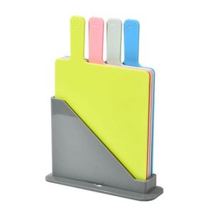 Nouvel ensemble de planches à découper de cuisine écologiques et durables en paille de blé, codées par couleur, outils de cuisine haut de gamme, utilisation polyvalente - Product Image 1