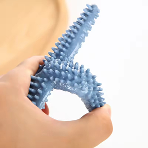 Starfish Shape <b>Squeaky</b> Molar Dog Teeth Cleaning Stick Pet Interactive Chew Toy Agressive Chewers Made of Durable Rubber - Product Image 6