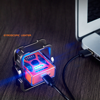 Briquet Gyro double arc Briquet Sci-fi mech look rechargeable briquet électronique usb