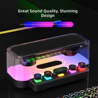 Tombol Z6 Lintas-Batas untuk Speaker Desktop Subwoofer Baterai Terintegrasi Pencahayaan RGB Sistem Suara Dual-Speaker Transparan