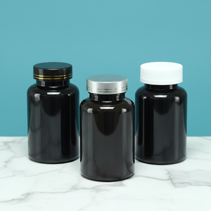 Vente en gros de flacons en plastique PET pour <span class=keywords><strong>pharmacie</strong></span>, vitamines, pilules, médicaments, capsules avec bouchon à vis - Product Image 1