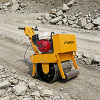 Rouleau compacteur vibrant diesel/essence FURD 200 kg, mini-rouleau compresseur d'asphalte avec moteur et pompe hydraulique inclus