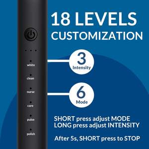 Brosse à dents électrique rotative intelligente rechargeable par USB, tête ronde oscillante, avec boîte de voyage - Product Image 4